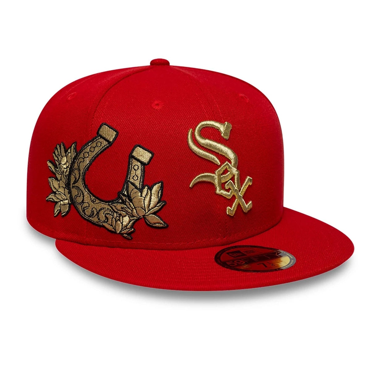 Chicago White Sox MLB Horseshoe Red 59FIFTY Fitted Cap-klyvox