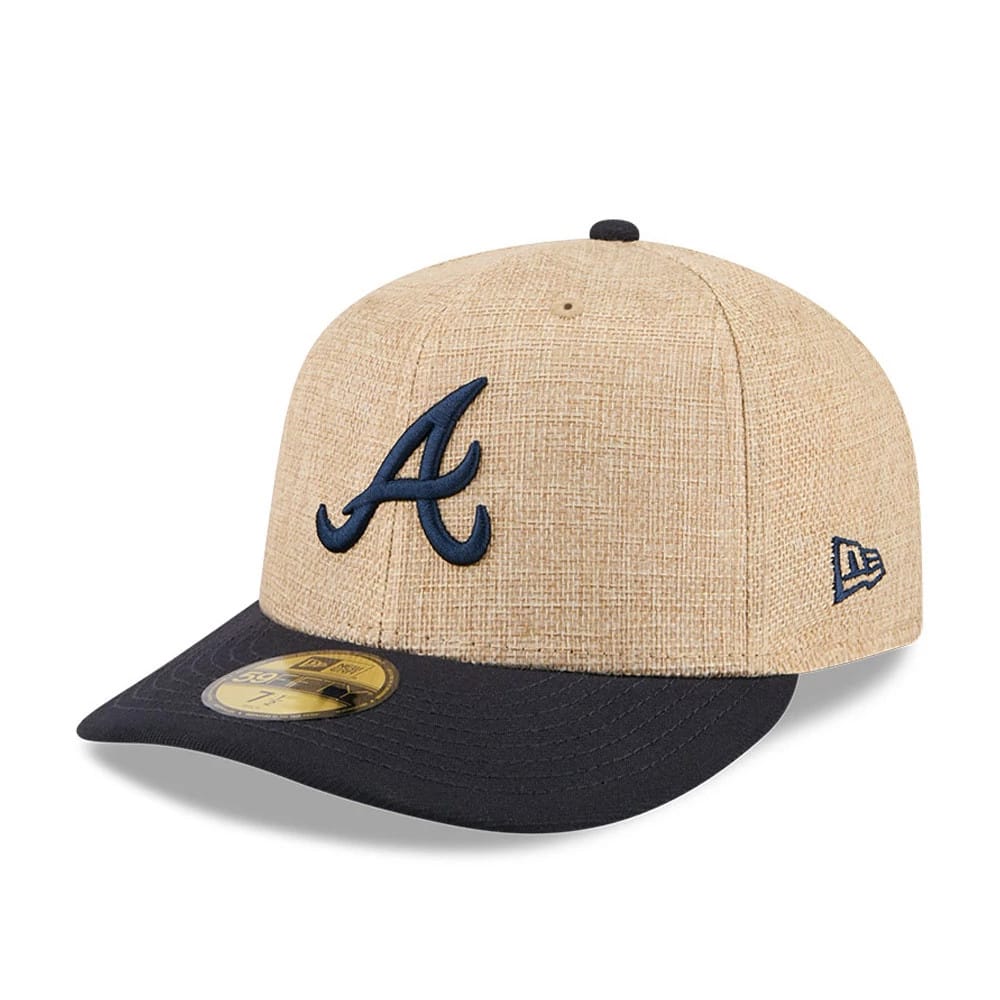 Atlanta Braves MLB Twine Beige 59FIFTY Fitted Cap-klyvox