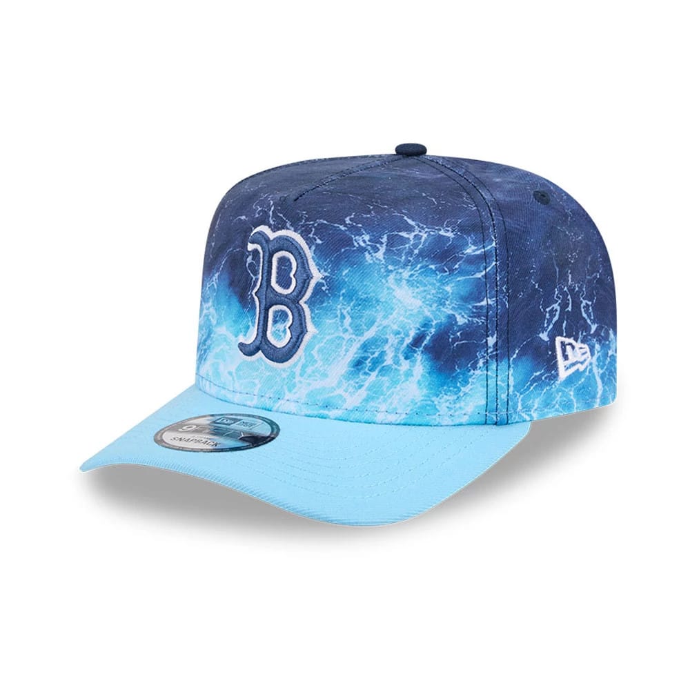 Red Sox MLB Deep Water Pastel Blue 9FIFTY A-Frame Snapback Adjustable Cap-klyvox