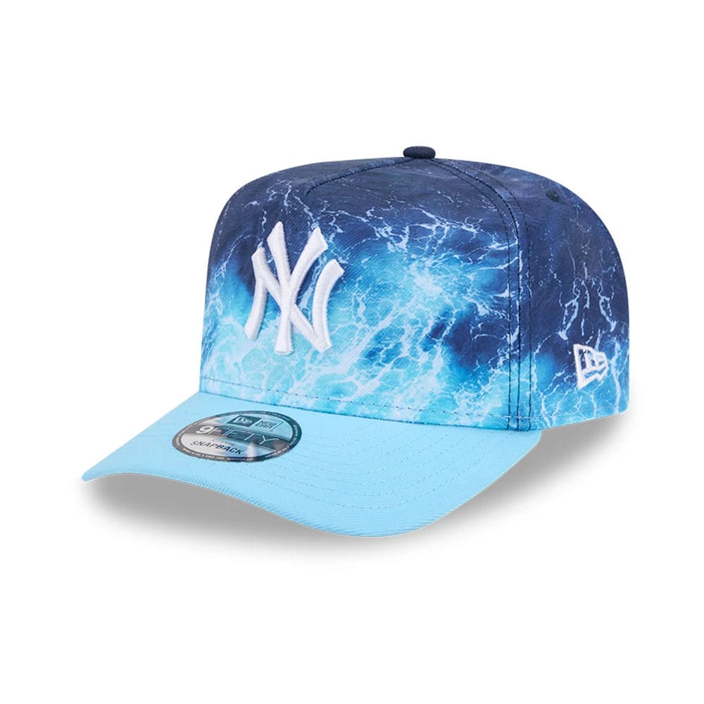 Yankees MLB Deep Water Pastel Blue 9FIFTY A-Frame Snapback Adjustable Cap-klyvox