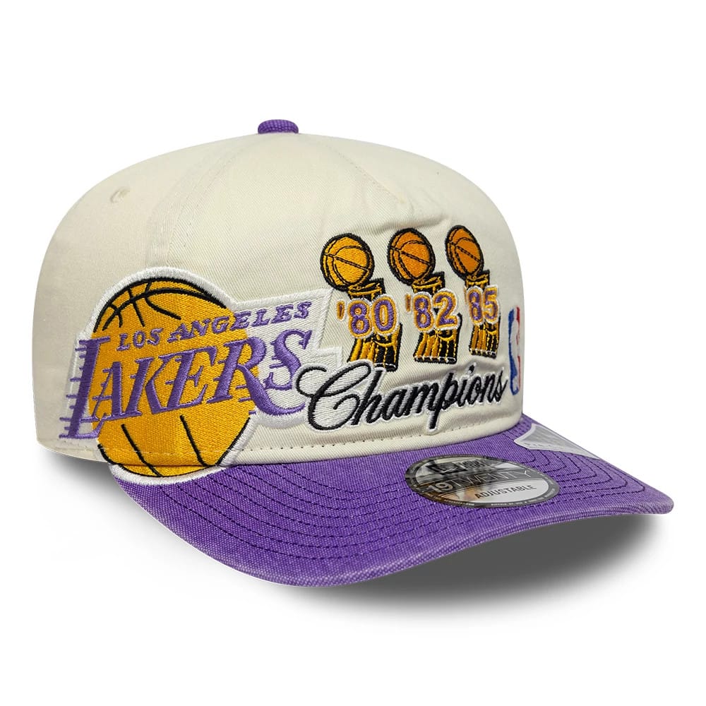 LA Lakers NBA Hardwood Classic Cream 19TWENTY Adjustable Cap-klyvox
