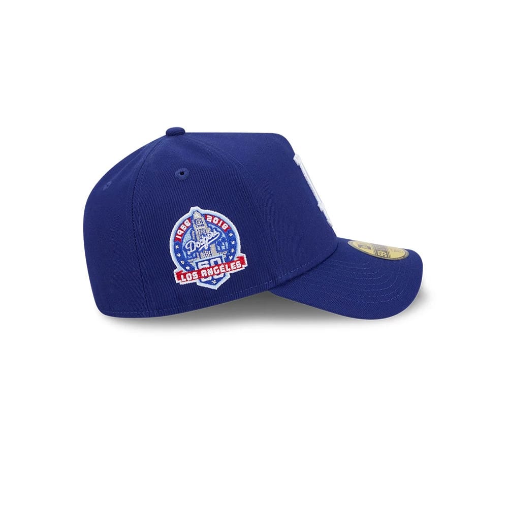 LA Dodgers MLB Team Side Dark Blue 59FORTY A-Frame Fitted Cap-klyvox