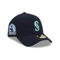Seattle Mariners MLB Team Side Navy 59FORTY A-Frame Fitted Cap-klyvox