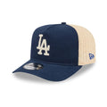 LA Dodgers MLB Grained Dark Blue 9FIFTY A-Frame Snapback Adjustable Cap-klyvox
