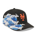 New York Mets MLB Vissurf Black 9FIFTY Snapback Adjustable Cap-klyvox