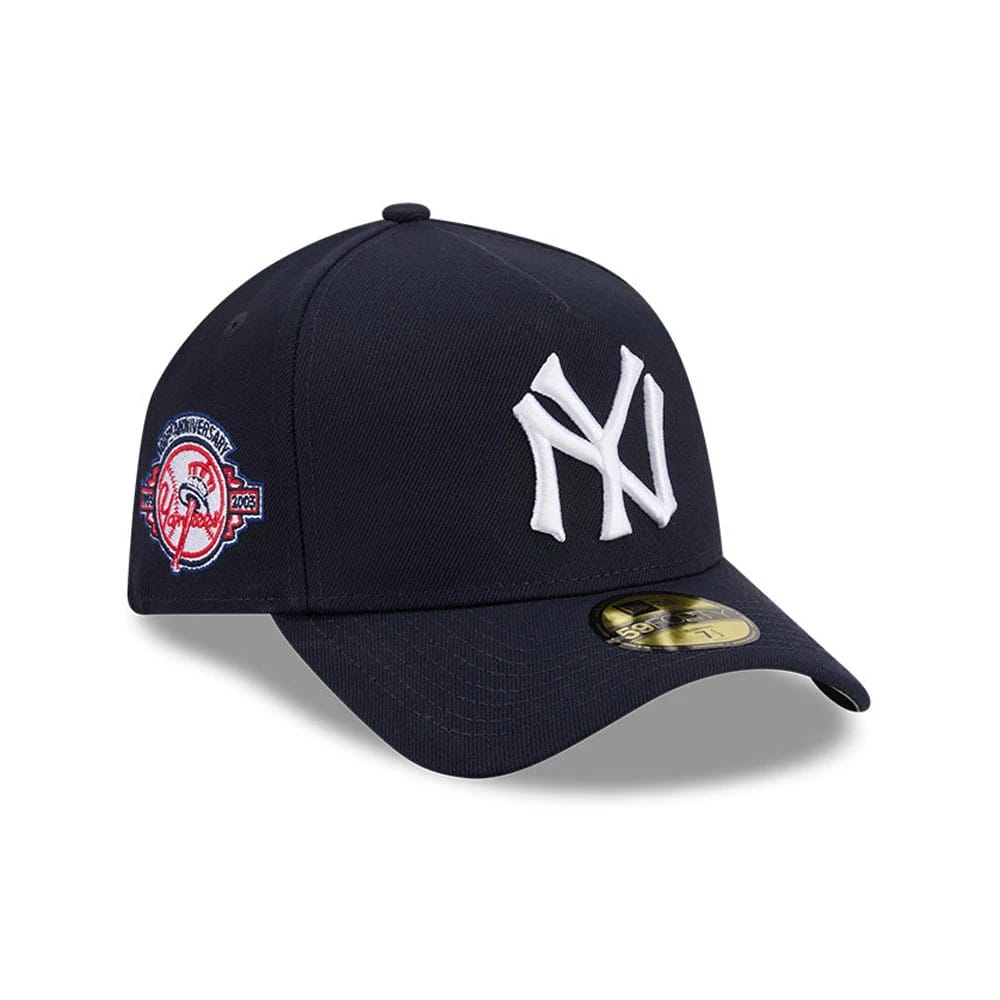 New York Yankees MLB Team Side Navy 59FORTY A-Frame Fitted Cap-klyvox