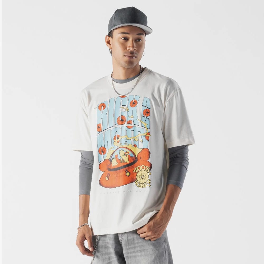 Rick And Morty Cream T-Shirt-klyvox