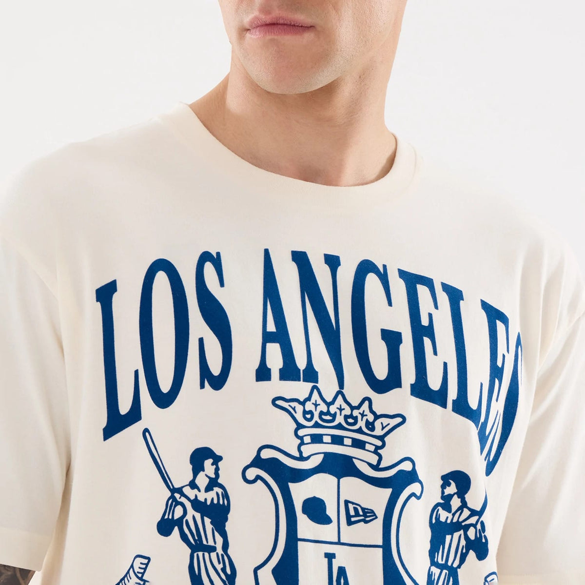 LA Dodgers MLB Life Graphic Light Beige T-Shirt-klyvox