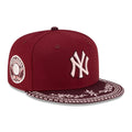 New York Yankees MLB Flourishes Dark Red 59FIFTY Fitted Cap-klyvox