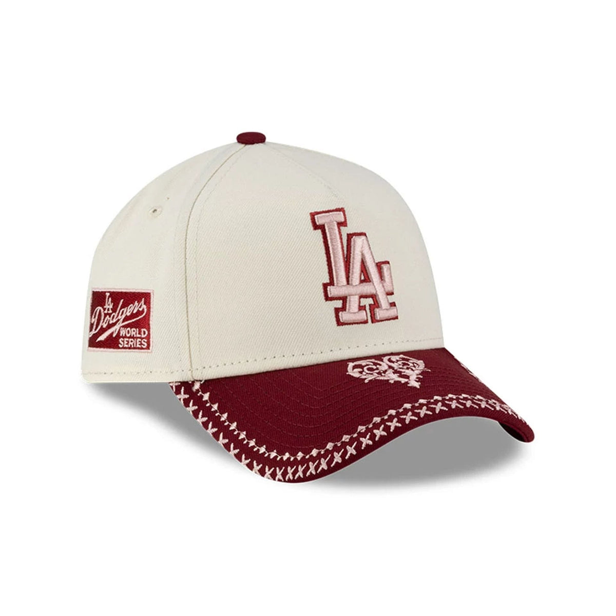 LA Dodgers MLB Flourishes White 9FORTY A-Frame Cap-klyvox
