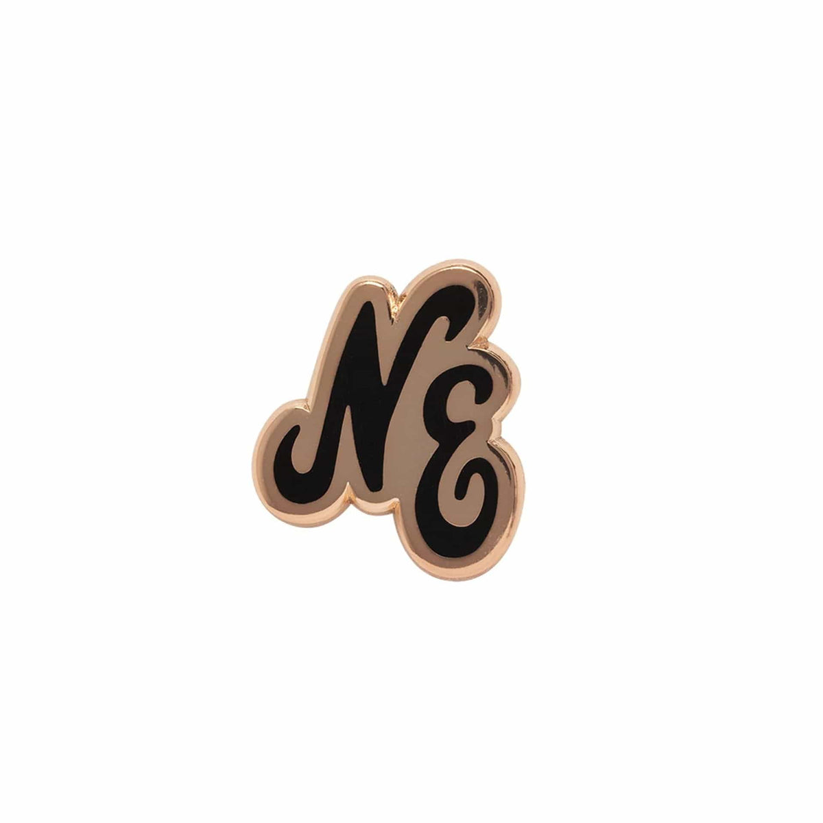 New Era Script Herritage Connect Rose Gold Pin Badge-klyvox