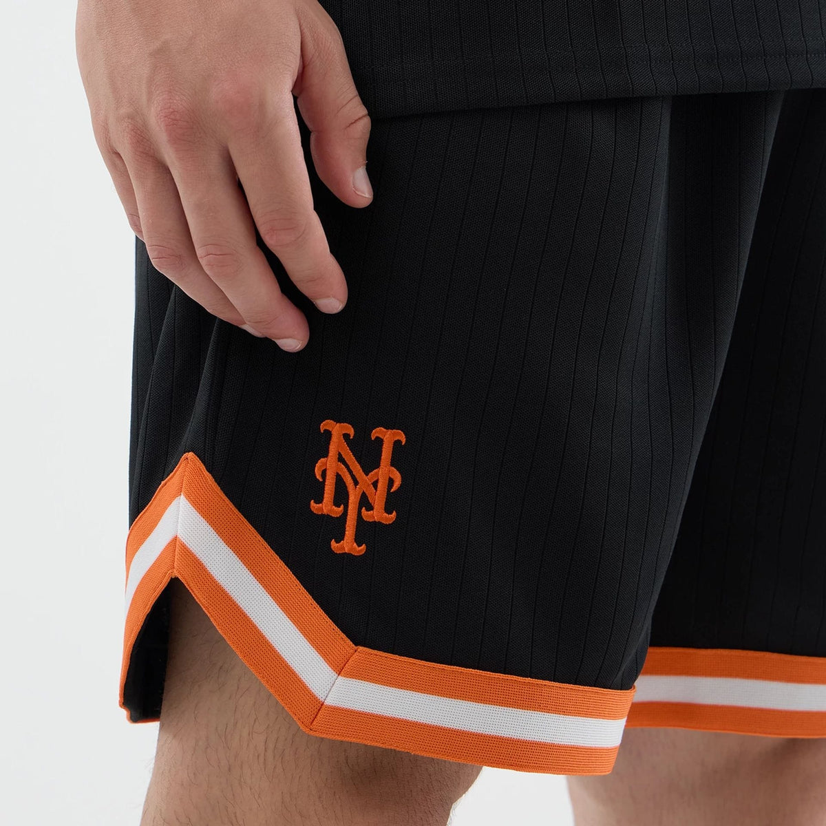 New York Mets MLB Arch Black Oversized Shorts-klyvox