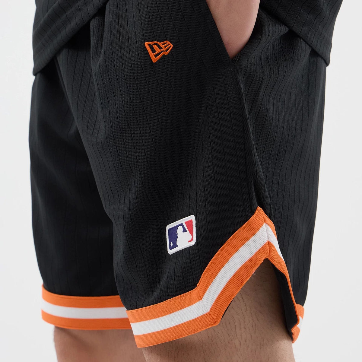 New York Mets MLB Arch Black Oversized Shorts-klyvox