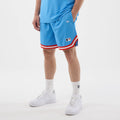 New York Yankees MLB Arch Pastel Blue Oversized Shorts-klyvox