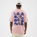 LA Dodgers MLB Cap Graphic Pastel Pink Oversized T-Shirt-klyvox