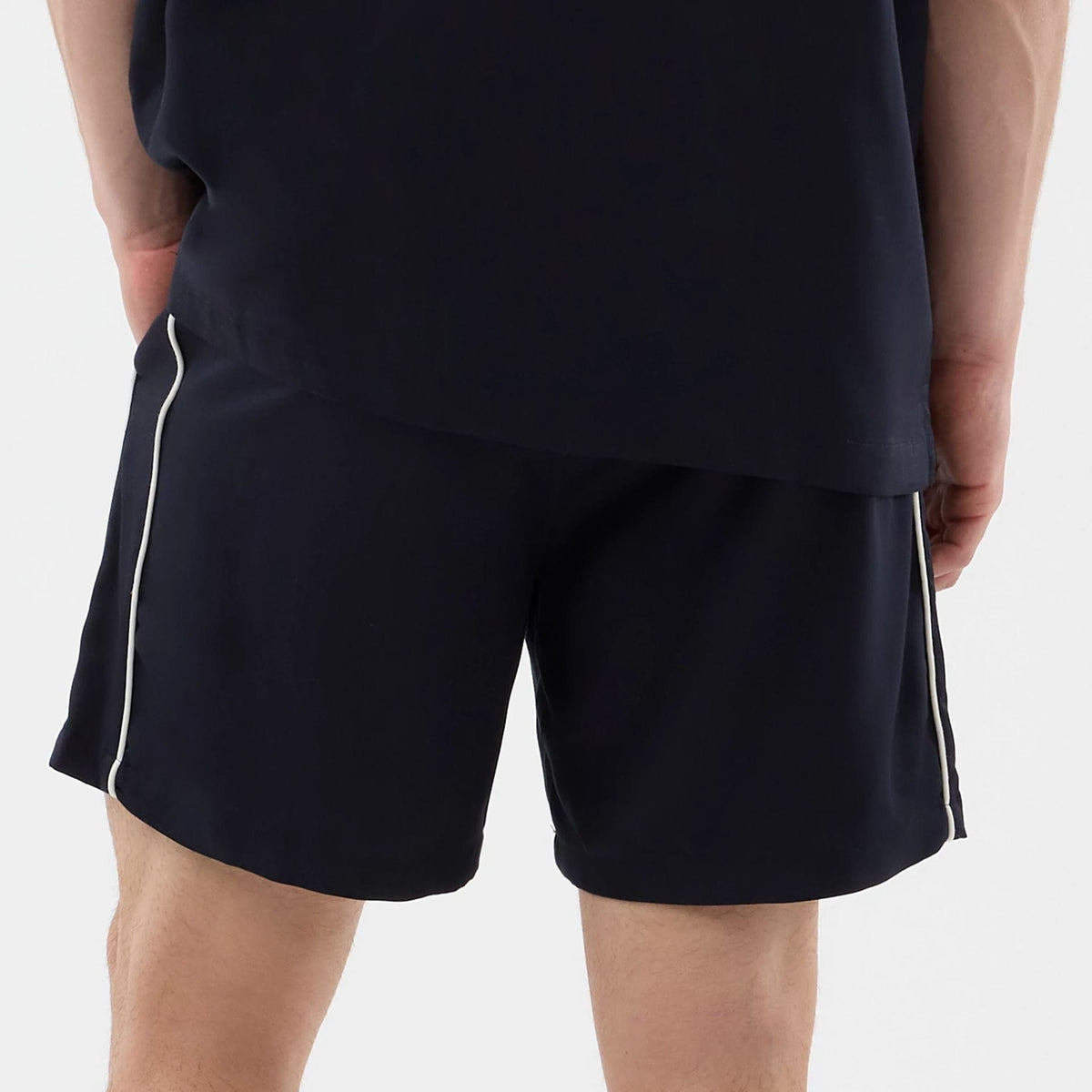 New Era Piping Navy Shorts-klyvox