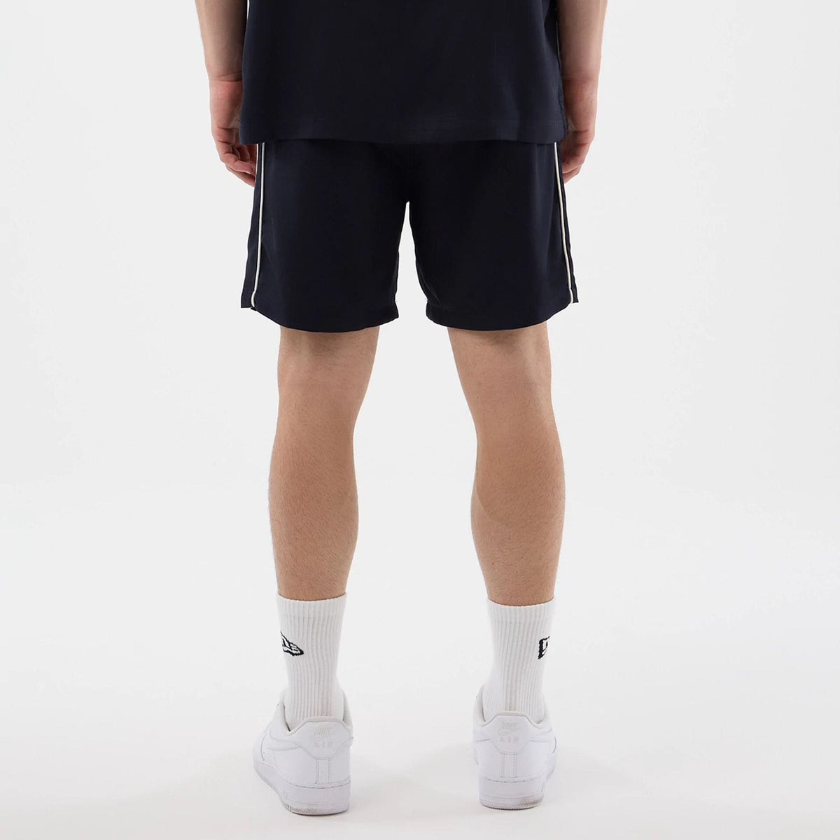 New Era Piping Navy Shorts-klyvox