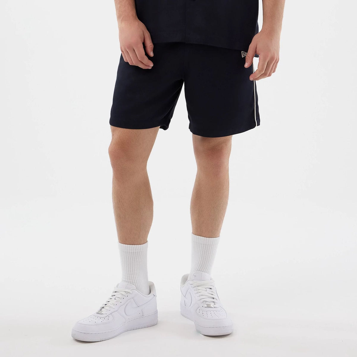 New Era Piping Navy Shorts-klyvox