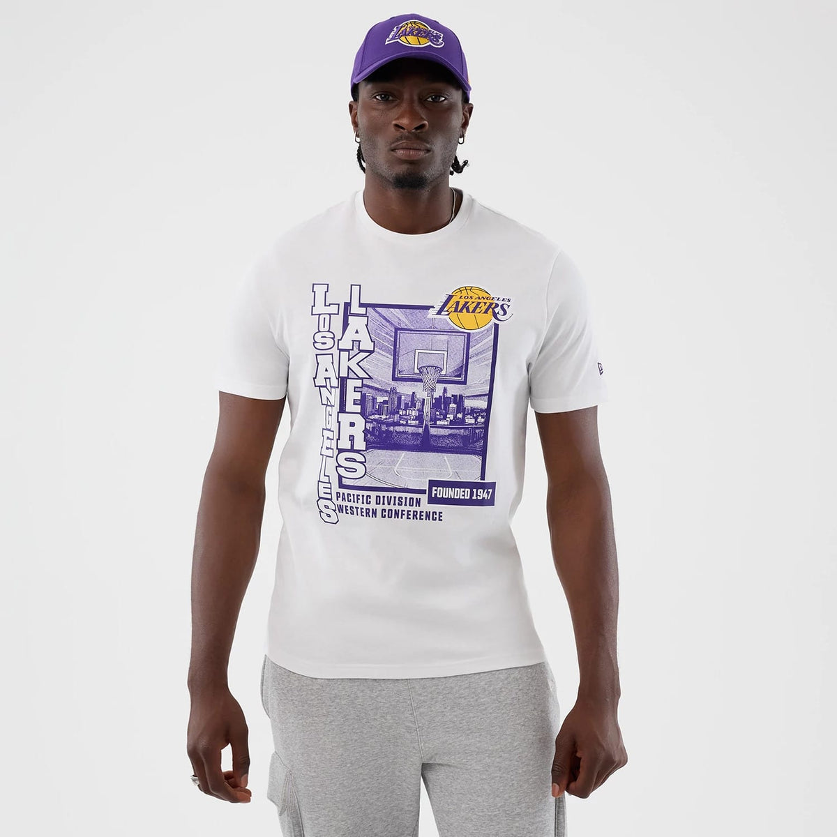LA Lakers NBA Graphic White T-Shirt-klyvox