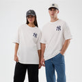 New York Yankees MLB Cap Graphic White Oversized T-Shirt-klyvox