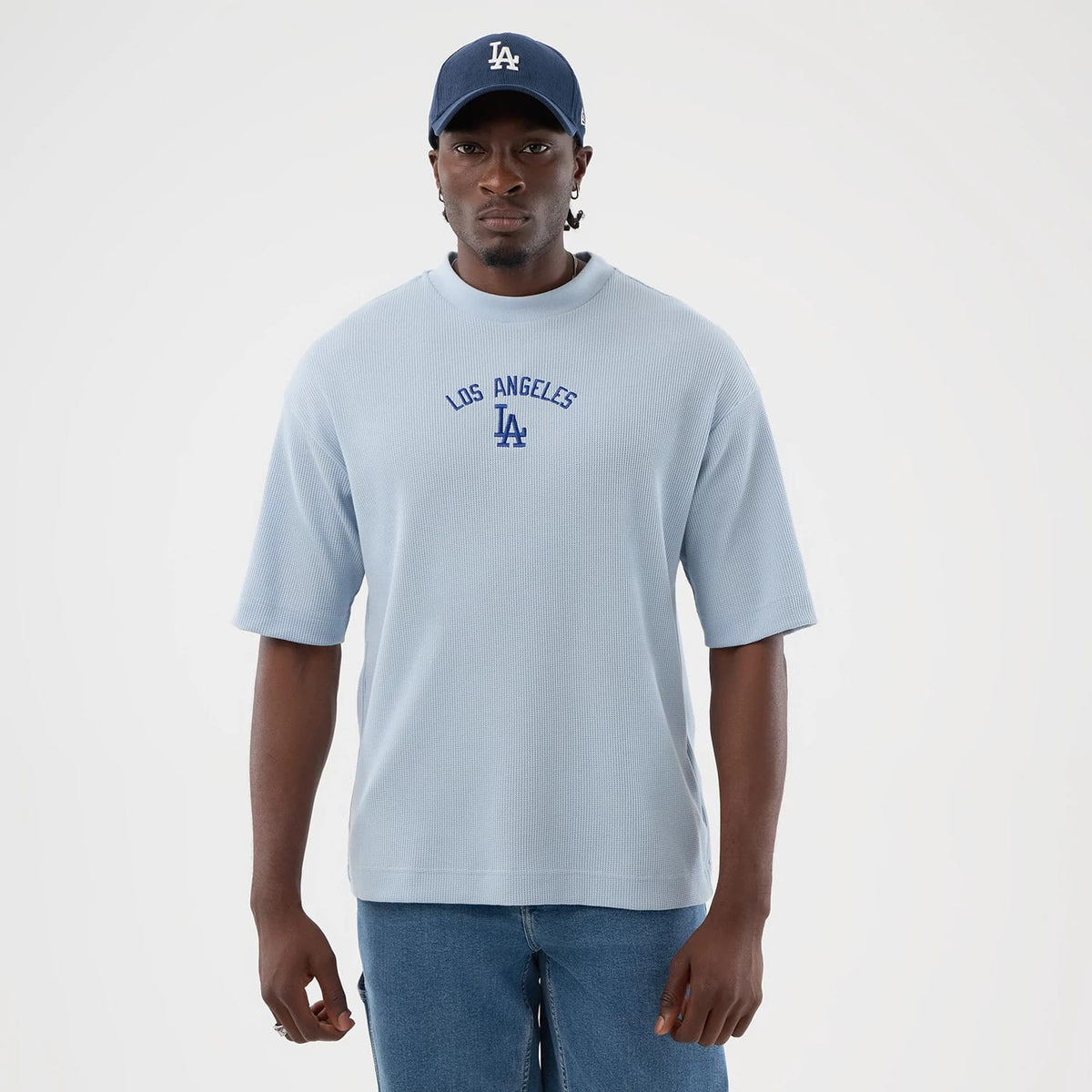 LA Dodgers MLB Waffle Pastel Blue T-Shirt-klyvox