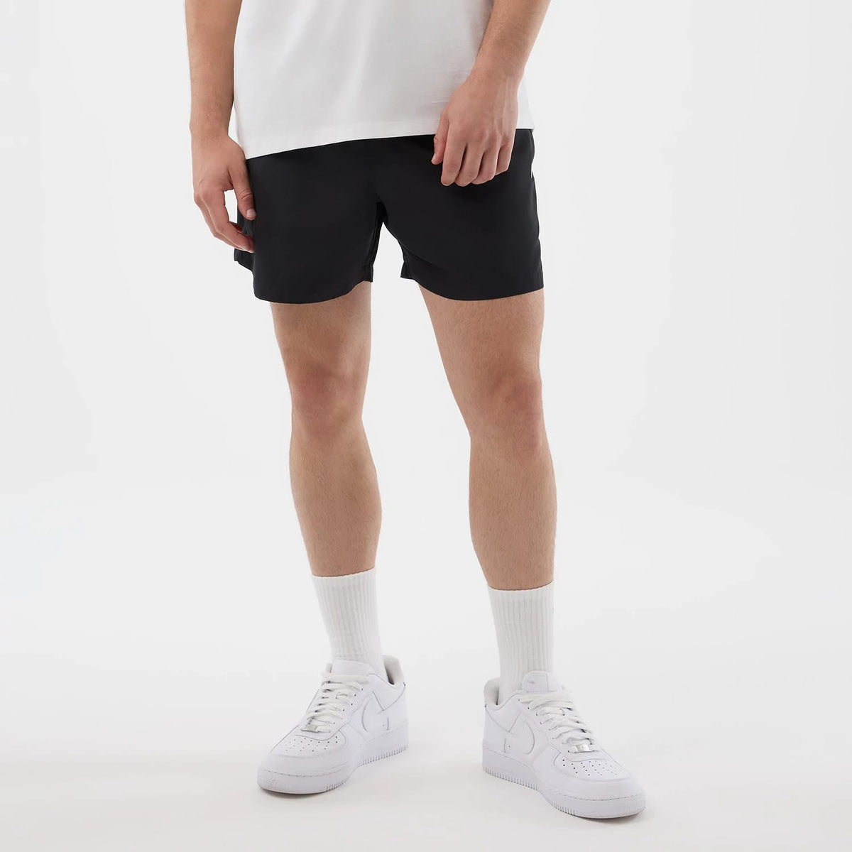 New Era Black Swimming Shorts-klyvox