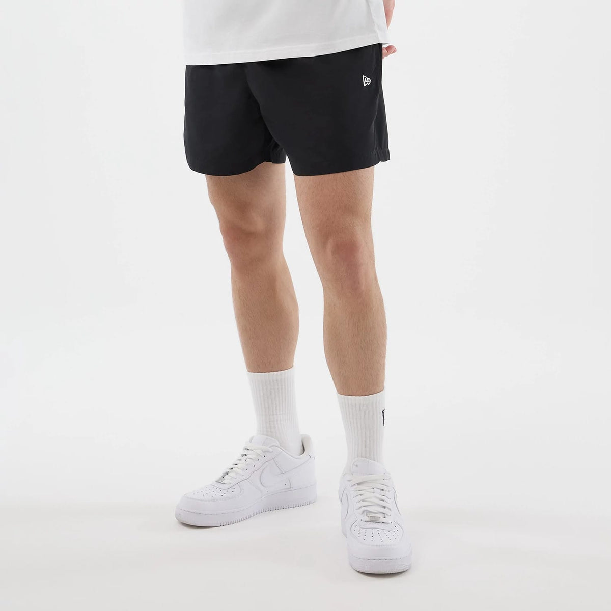 New Era Black Swimming Shorts-klyvox
