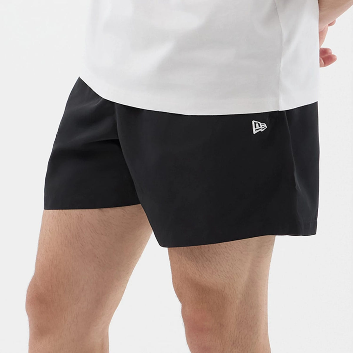 New Era Black Swimming Shorts-klyvox