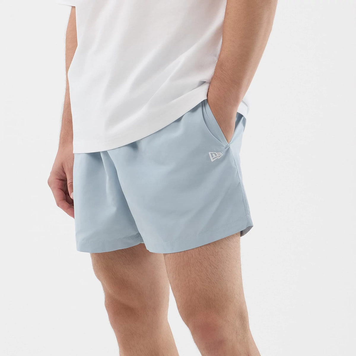 New Era Pastel Blue Swimming Shorts-klyvox