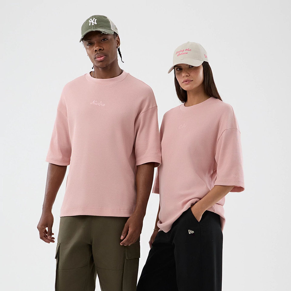 New Era Waffle Pastel Pink T-Shirt-klyvox