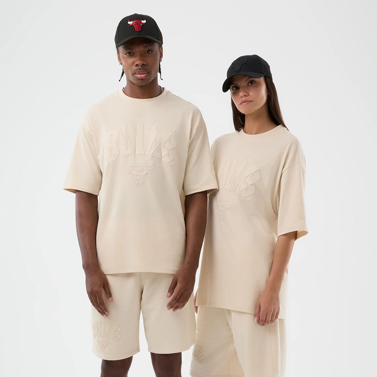 Chicago Bulls NBA Core Plus Light Beige Oversized T-Shirt-klyvox