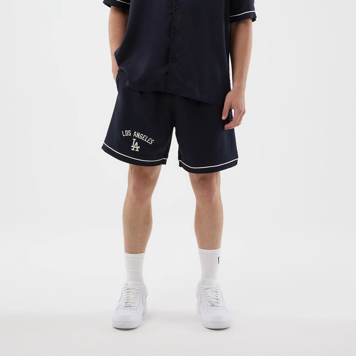 LA Dodgers MLB Woven Navy Shorts-klyvox