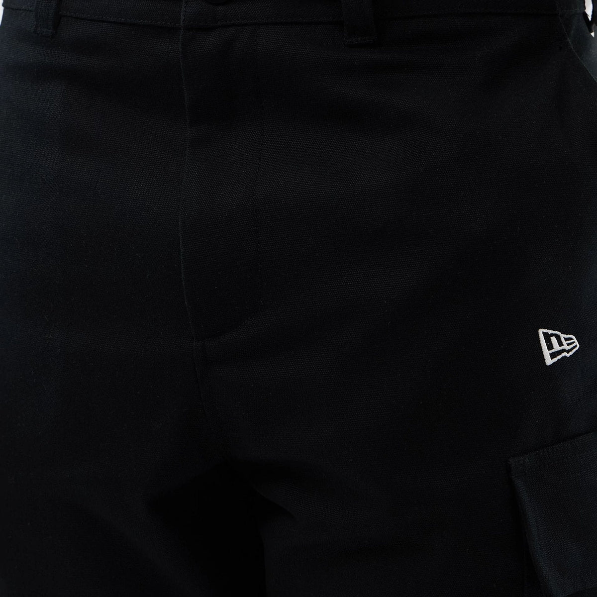 New Era Black Cargo Shorts-klyvox