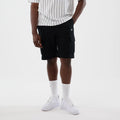 New Era Black Cargo Shorts-klyvox
