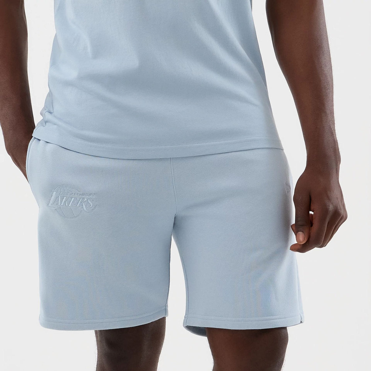 LA Lakers NBA League Essential Pastel Blue Shorts-klyvox