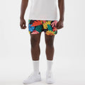 New Era Floral Black Swimming Shorts-klyvox