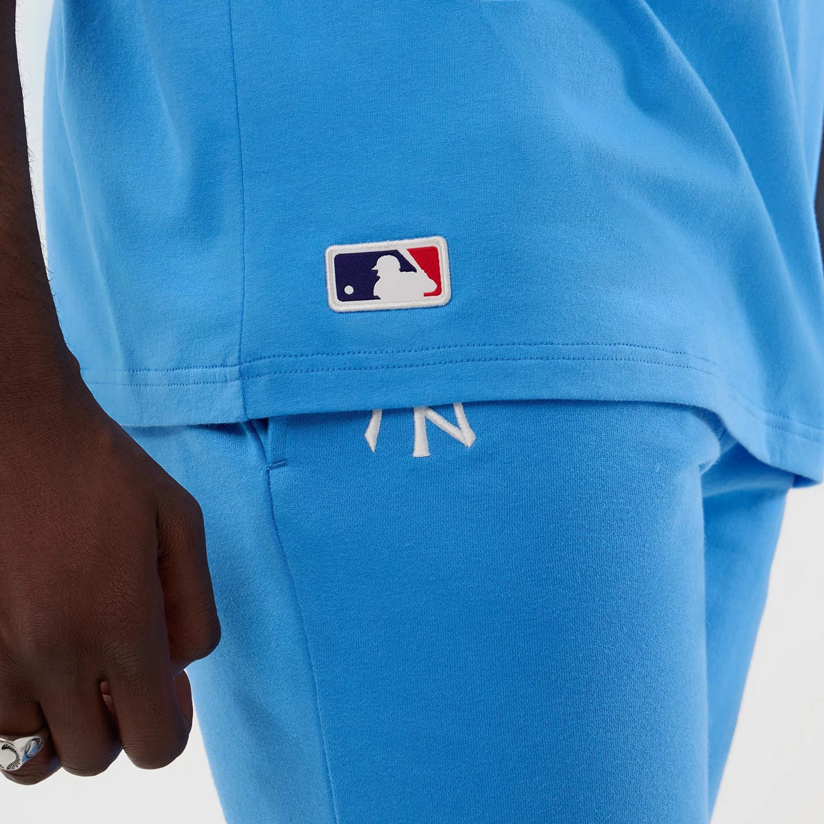 New York Yankees MLB League Essential Pastel Blue Oversized T-Shirt-klyvox