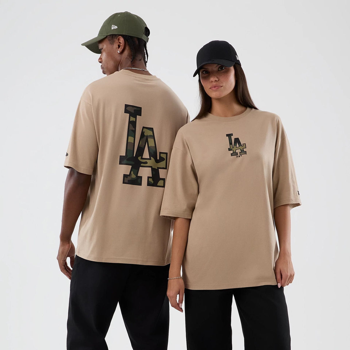 LA Dodgers MLB Infill Light Beige Oversized T-Shirt-klyvox