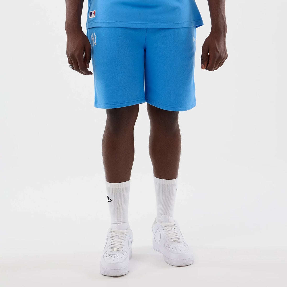 New York Yankees MLB League Essential Pastel Blue Shorts-klyvox