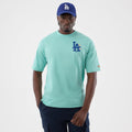 LA Dodgers MLB Floral Pastel Green Oversized T-Shirt-klyvox