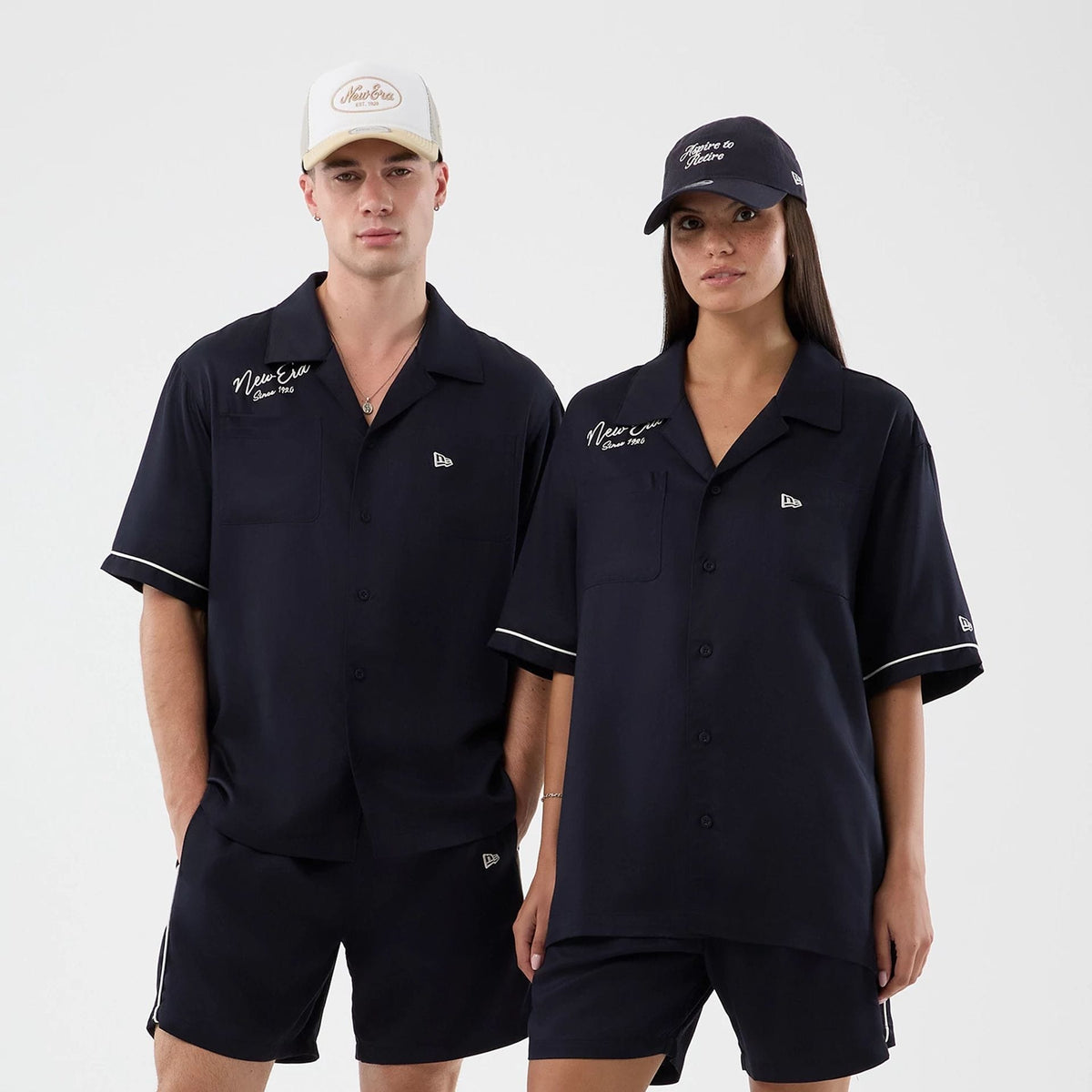 New Era Graphic Revere Navy Short Sleeve Shirt-klyvox