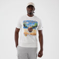 LA Lakers NBA Beach Graphic White T-Shirt-klyvox