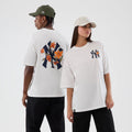 New York Yankees MLB Floral White Oversized T-Shirt-klyvox