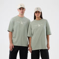 LA Dodgers MLB Script Pastel Green Oversized T-Shirt-klyvox