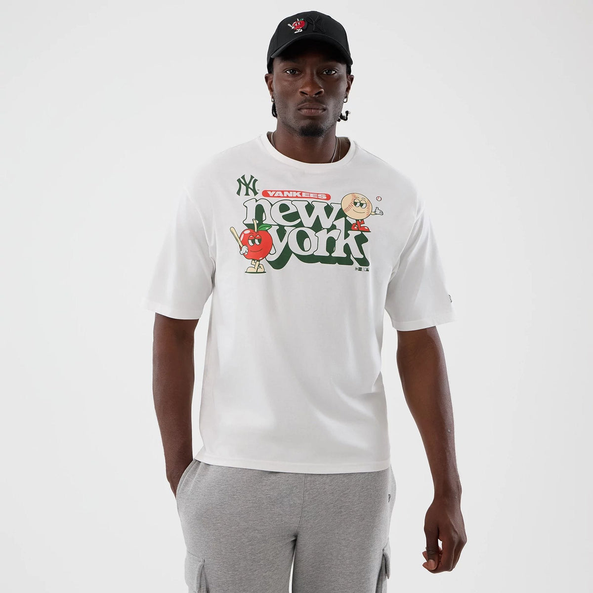 New York Yankees MLB Icon Graphic White T-Shirt-klyvox