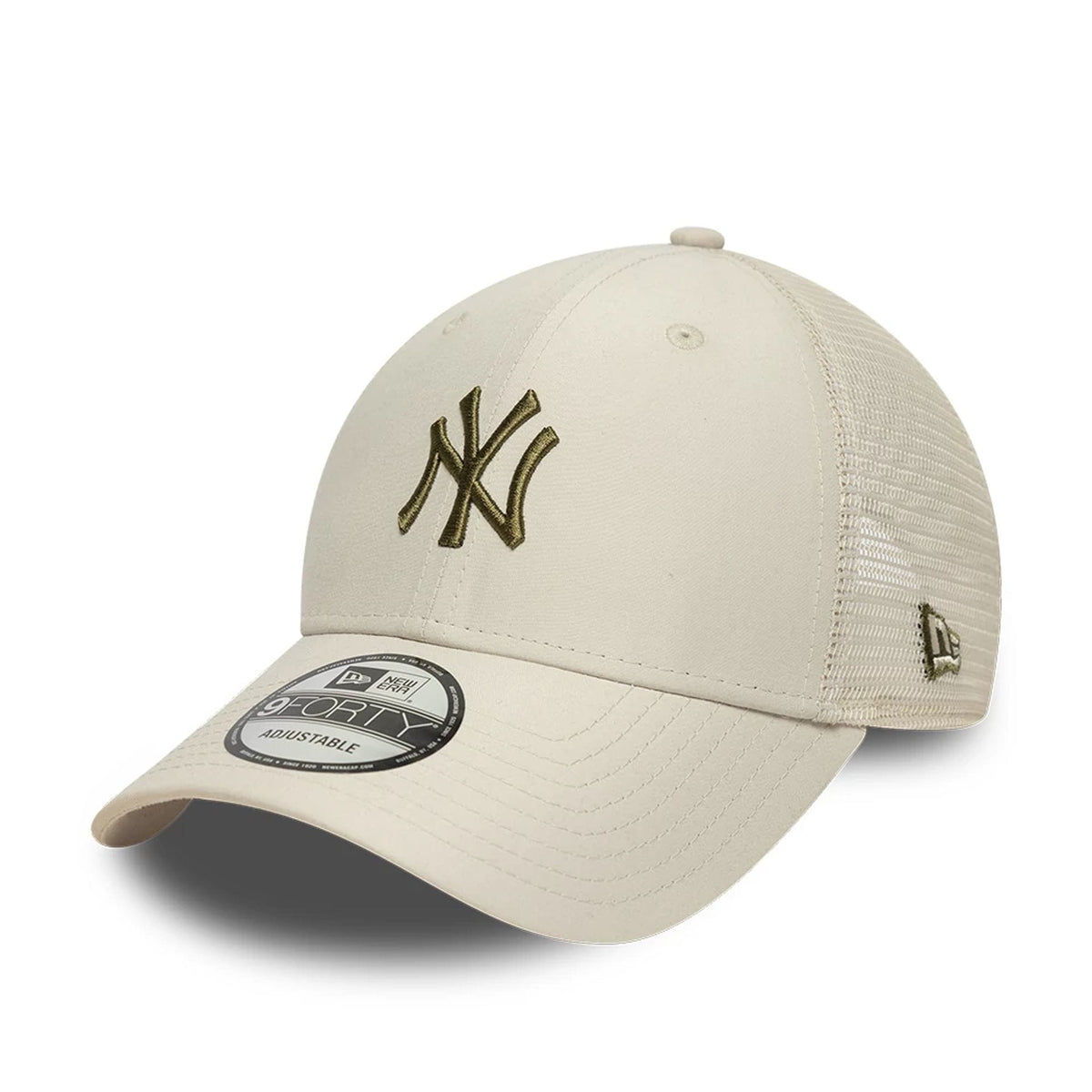 New York Yankees MLB Homefield Cream 9FORTY Trucker Adjustable Cap-klyvox