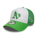 Athletics MLB League Essential Open Green 9FORTY A-Frame Trucker Adjustable Cap-klyvox