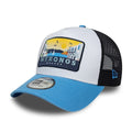 New Era Location Pastel Blue 9FORTY A-Frame Trucker Adjustable Cap-klyvox