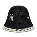 New York Yankees Womens MLB Knitted Black Explorer Bucket Hat-klyvox