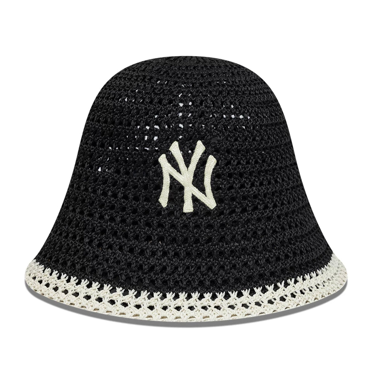 New York Yankees Womens MLB Knitted Black Explorer Bucket Hat-klyvox